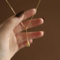Collana Ciondolo Sottile Goccia d'Acqua oro