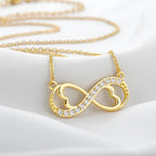 Collier Pendentif Infini Coeur Et Zircon or