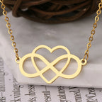 Collier Pendentif Infini et Coeur Femme or