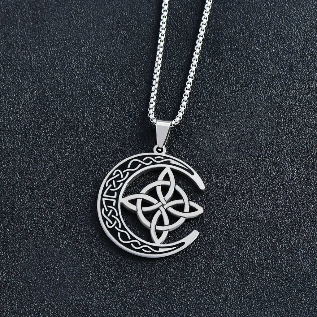 Kette mit keltischem Mondanhänger 
