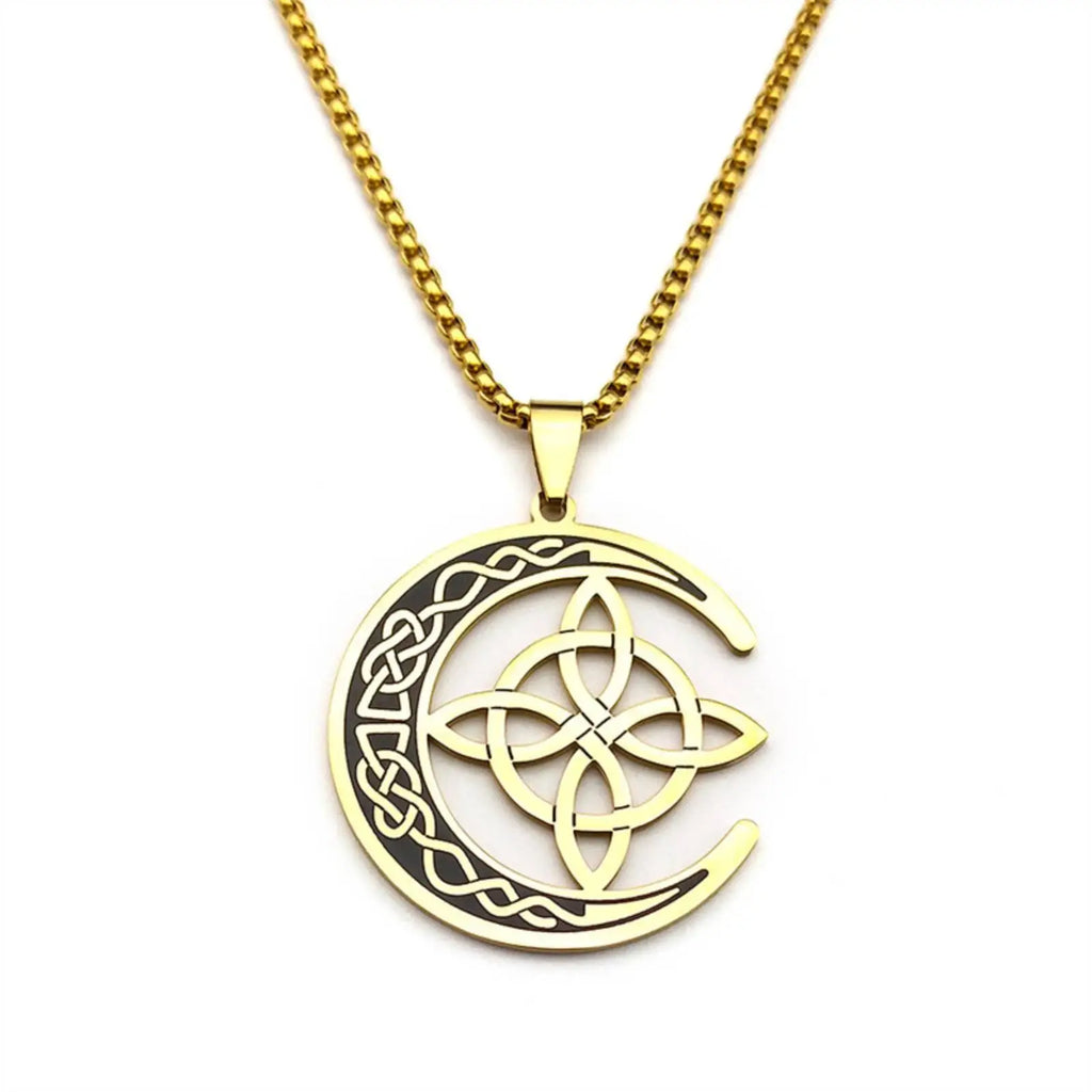 Kette mit keltischem Mondanhänger 