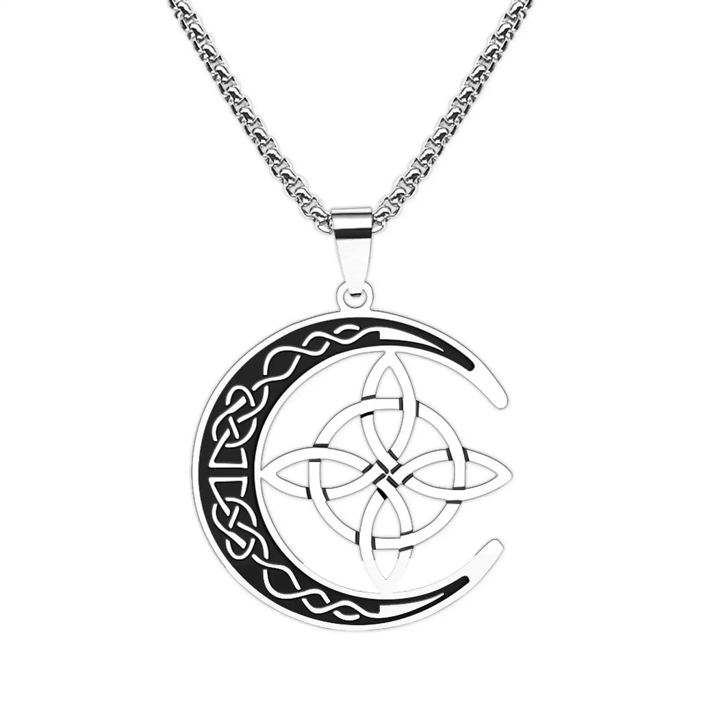 Kette mit keltischem Mondanhänger 