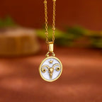 Collana Pendente Oro e Bianco Segno Zodiacale 12 Costellazioni ariete