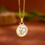 Collana Pendente Oro e Bianco Segno Zodiacale 12 Costellazioni scorpione