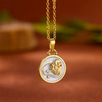 Collana Pendente Oro e Bianco Segno Zodiacale 12 Costellazioni vergine