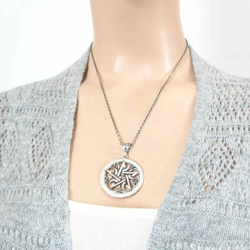 Collier Pendentif Sorcellerie Wiccan Pentacle Femme