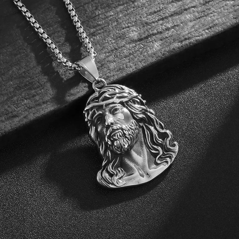 Halsketting Hanger Hoofd van Jezus Christus 