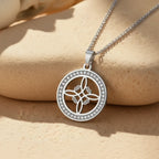 Collier Pendentif Wiccan Noeud de Sorcière Amulette de Protection