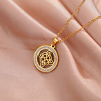 Collier Pendentif Wiccan Noeud de Sorcière Amulette de Protection Femme or