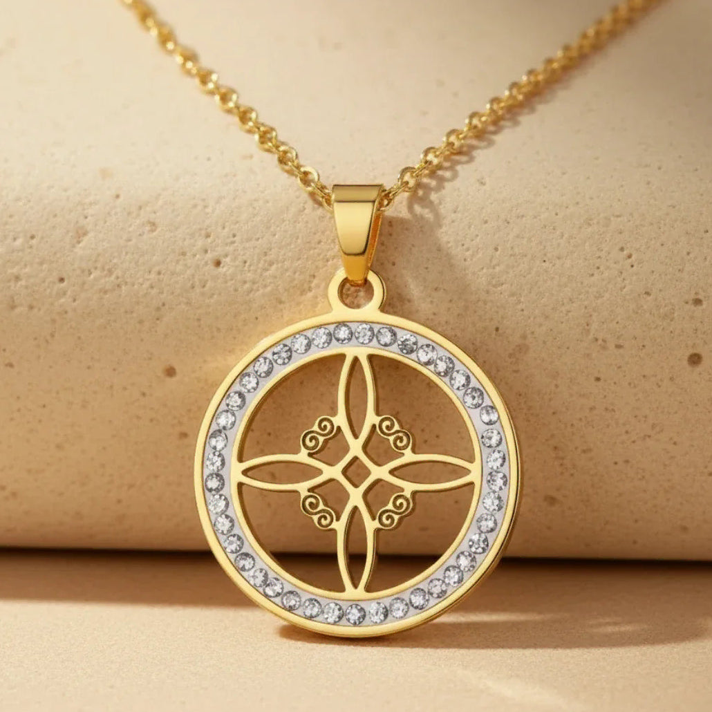 Wiccan Nyaklánc Boszorkánycsomó Védelmi Amulett 