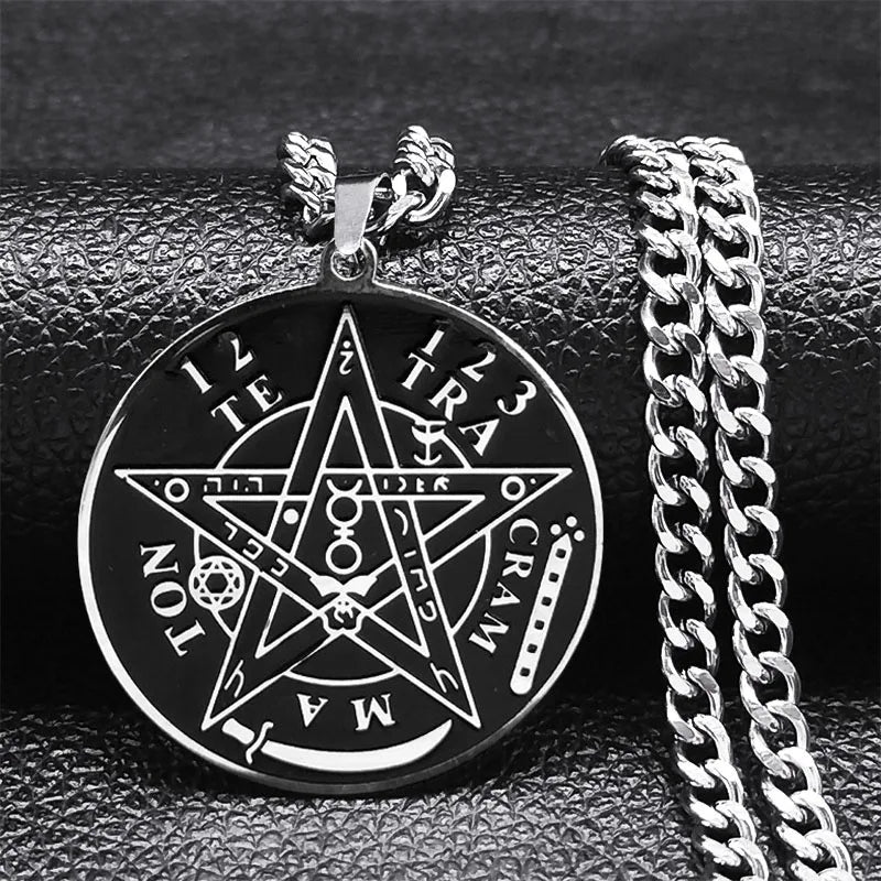 Pentagram Necklace Solomon Tetragram Pendant