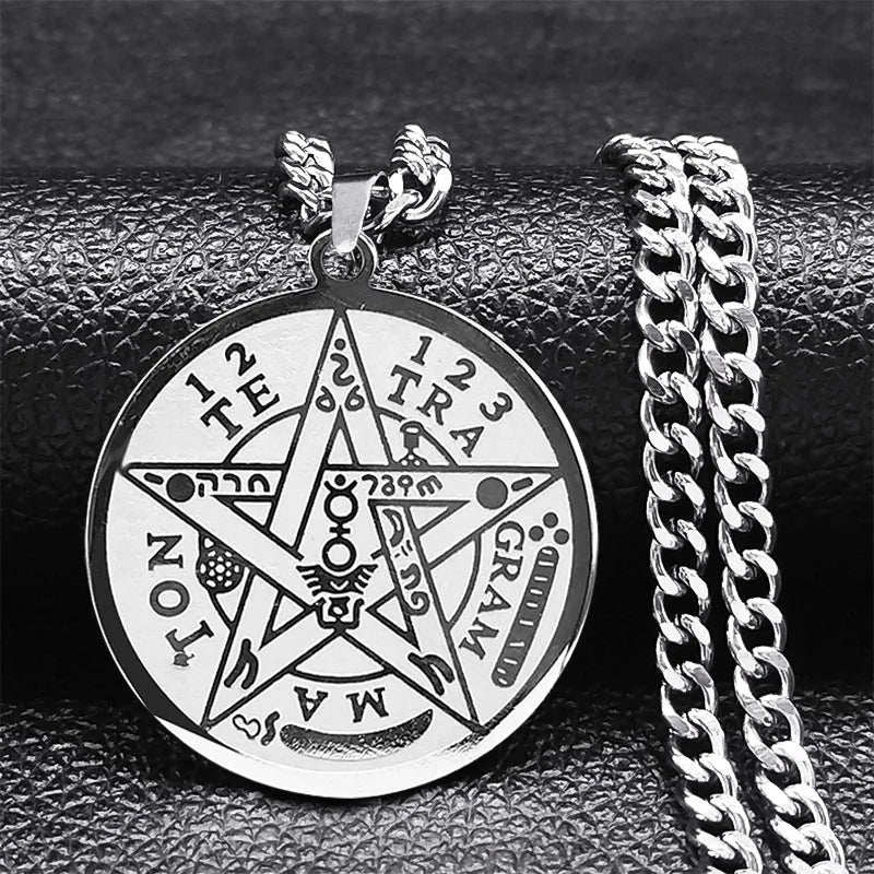Pentagram Necklace Solomon Tetragram Pendant