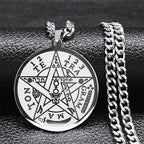 Pentagram Necklace Solomon Tetragram Pendant