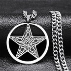 Pentagram Necklace Solomon Tetragram Pendant