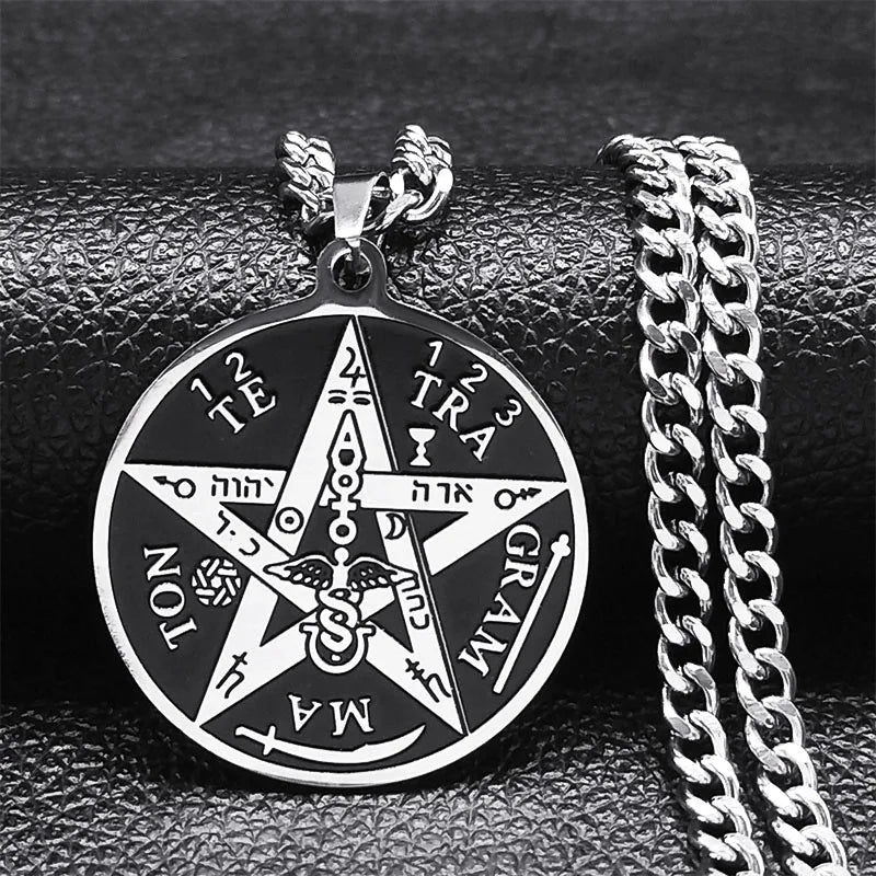 Pentagram Necklace Solomon Tetragram Pendant
