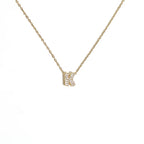 Collier ras de cou femme avec pendentif minimaliste initiale k