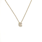 Collier ras de cou femme avec pendentif minimaliste initiale c