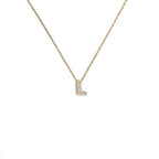 Collier ras de cou femme avec pendentif minimaliste initiale l