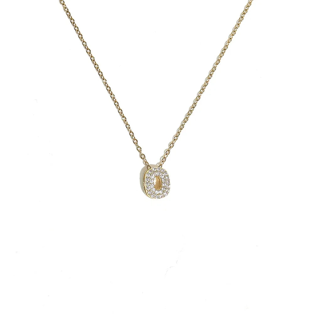 Collier ras de cou femme avec pendentif minimaliste initiale o
