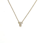 Collier ras de cou femme avec pendentif minimaliste initiale t