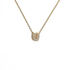 Collier ras de cou femme avec pendentif minimaliste initiale u