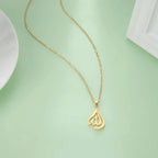 Halskæde til mænd eller kvinder med arabisk muslimsk islamisk Allah-vedhæng i guld