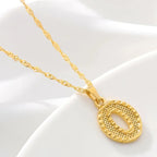 Collier homme ou femme avec pendentif personnalisé initiale o