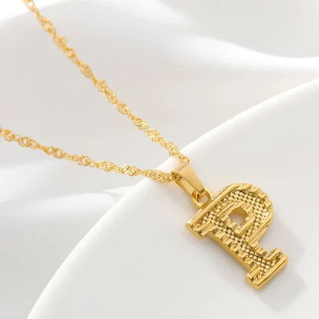 Ogrlica za muškarce ili žene s personaliziranim privjeskom s inicijalom p