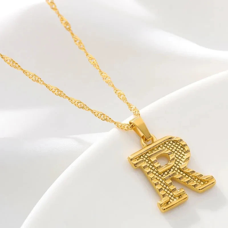 Ogrlica za muškarce ili žene s personaliziranim privjeskom s inicijalom r