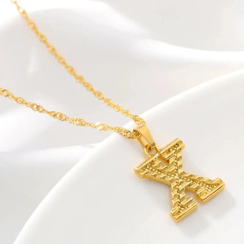 Ogrlica za muškarce ili žene s personaliziranim privjeskom s inicijalom x