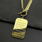 Collana girocollo con ciondolo Ayatul Kursi arabo islamico oro