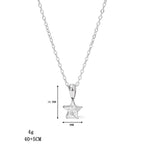 Chokerhalsband med stjärnformat hänge pavésatt med zirkon i silver