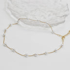 Collier Ras de Cou Femme avec Perles or