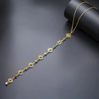 Collier Ras de Cou Pendentif avec Pierres en Zircon 7 Chakras or