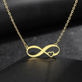 Collana Simbolo Infinito Pendente Donna Piccolo Cuore oro