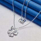 Ketting Klavertje Vier Hanger voor Dames Zilver