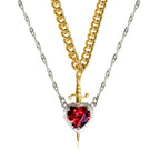 Colliers Couples Pendentif Epée et Coeur