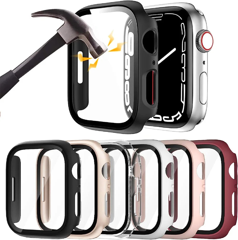 Custodia protettiva in vetro temperato per Apple Watch 