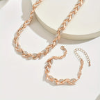 Conjunto cauda de peixe cristal - colar e pulseira 