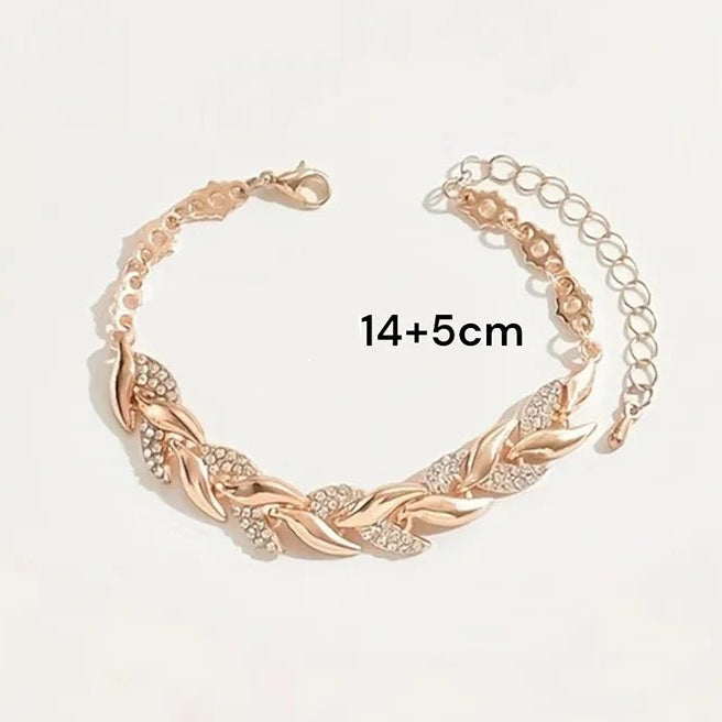 Conjunto cauda de peixe cristal - colar e pulseira 