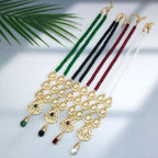 Långt halsband med traditionellt rött arabiskt bröllopshänge