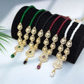 Långt halsband med traditionellt vitt arabiskt bröllopshänge