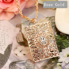 Collana lunga con pendente tradizionale arabo rosa