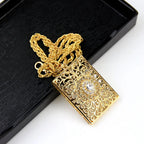 Collana lunga con pendente tradizionale arabo bianco