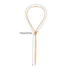 Lange Halskette mit Ausschnitt und Knoten für Damen