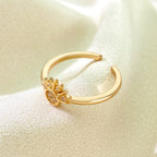 Lot de 2 Bagues Lune ou Soleil en Zircon pour Couple