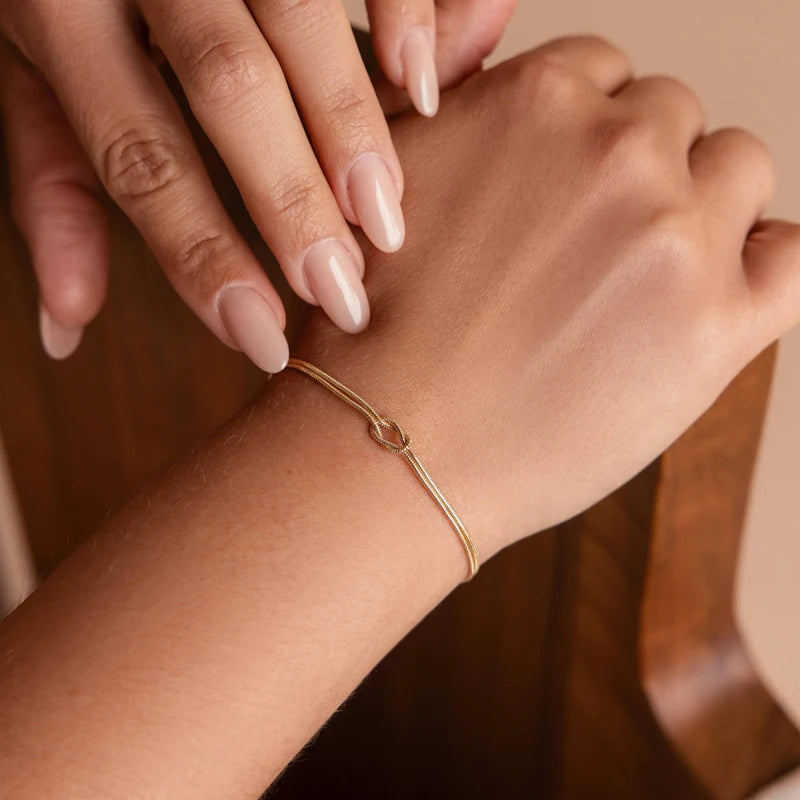 Lot de 2 Bracelets Noeuds Romantiques pour Couple d'Amis ou Duo