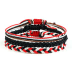 Set of 3 multicolored braided Brazilian bracelets 