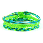 Set of 3 Waterproof Braided Brazilian Bracelets green 
