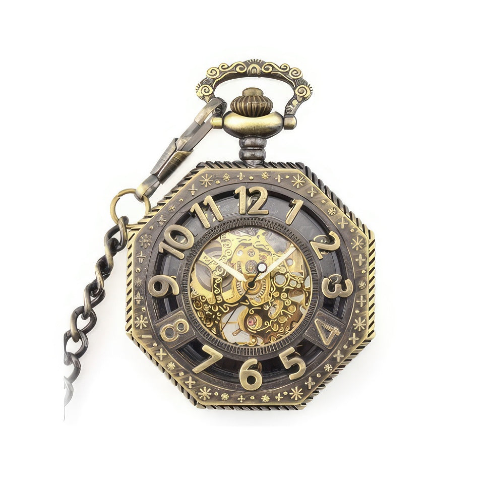 Steampunk Taschenuhr Mechanisch für Herren und Damen 